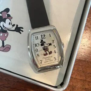 Disney 75th Anniversary Steamboat Willie Collectors Watch with Box & Papers Disney World 75 Years w/Mickey Mouse Steamboat Willie Watch  main image 4
